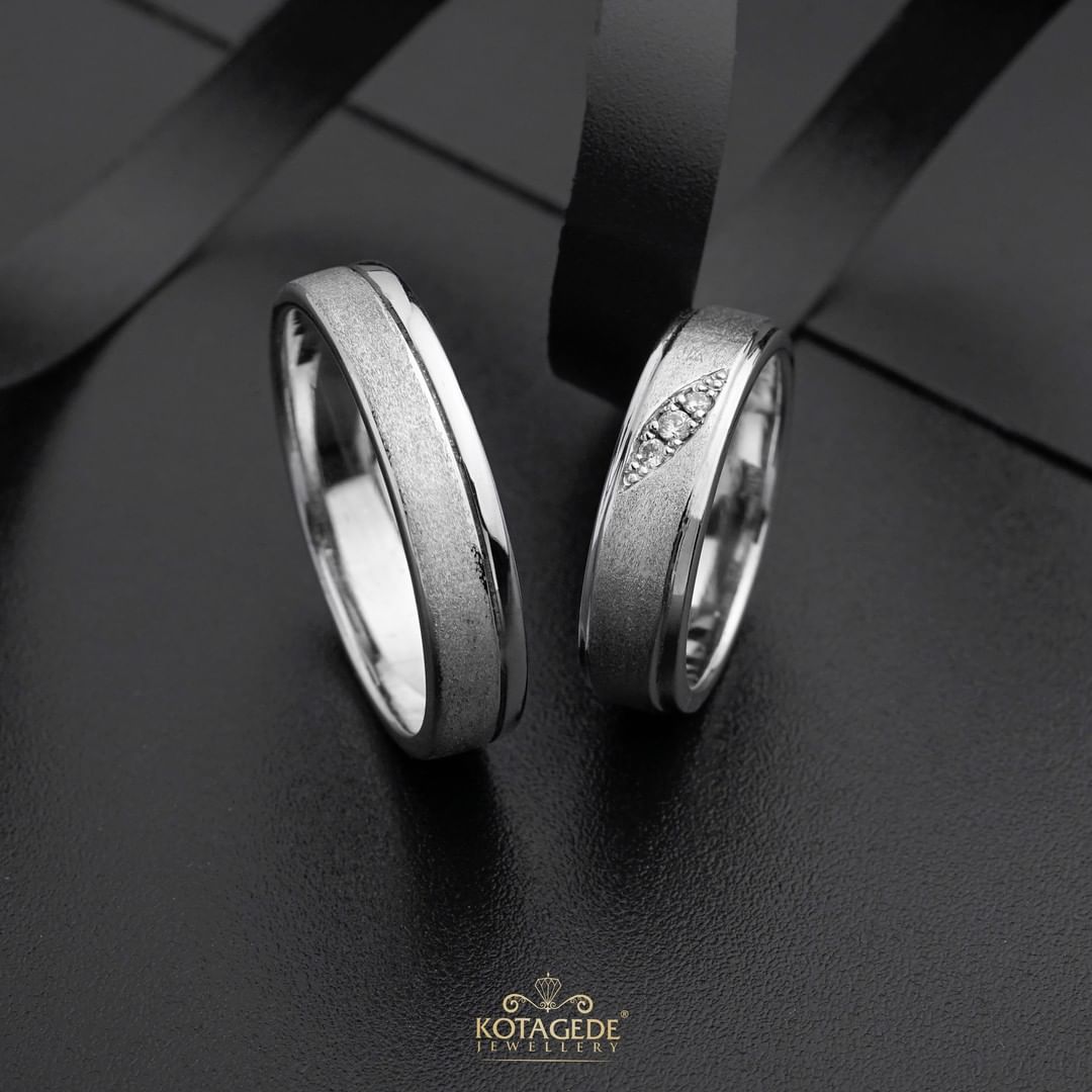 Cincin Kawin Tunangan Palladium Emas Putih Couple PD0523WG