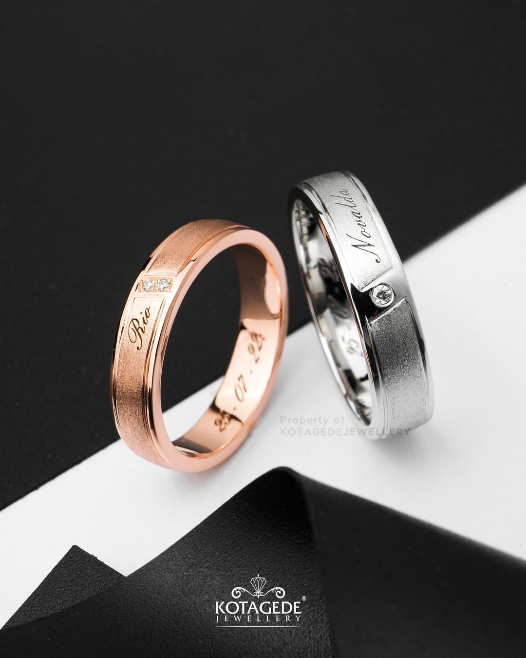 Cincin Kawin Tunangan Platidium Couple Laser Nama PTD0691PTD
