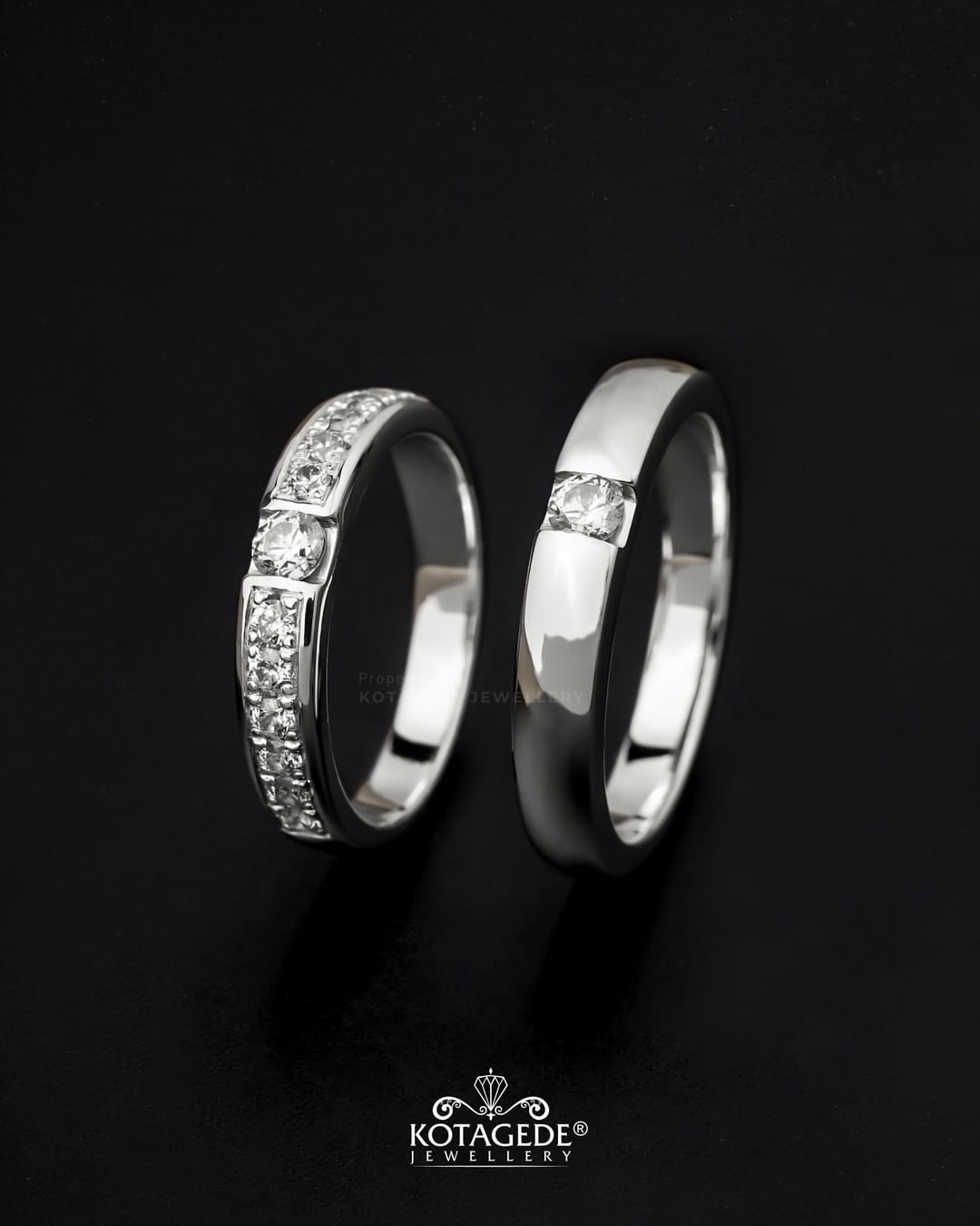 Cincin Kawin Tunangan Platidium Couple Solitaire PTD0732PTD
